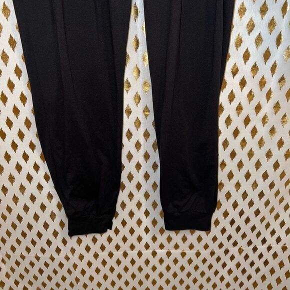 Black Comfy pants drawstring pajamas joggers size M - Picture 2 of 4